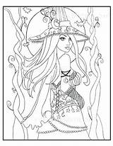 Coloring Pages Pagan Printable Fantasy Pastel Adults Goddess Advanced Goth Getdrawings Getcolorings Adult Color Colorings Interesting sketch template