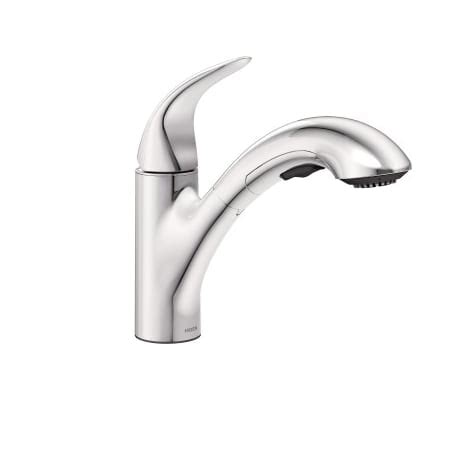 moen  chrome medina single handle kitchen faucet  pullout spray faucetcom