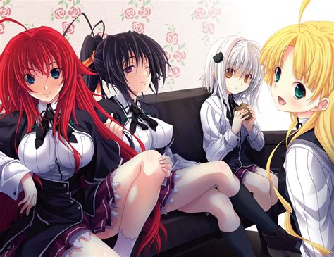 Rias Gremory Himejima Akeno Asia Argento And Toujou Koneko High