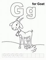 Coloring Goat Letter Pages Kids Practice Handwriting Colouring Popular Template Coloringhome Comments sketch template