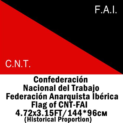 spain cnt fai lage red black flag outdoor banner anarcho syndicalism anarch spanish civil war