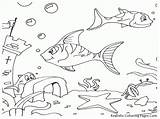 Coloring Sea Ocean Fish Pages Drawing Under Aquarium Floor Printable Kids Kid Scenery Drawings Life Preschool Template Beehive Realistic Getdrawings sketch template