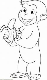 George Curious Coloring Pages Printable Monkey Banana Eating Para Drawing Kids Educative Color Drawings Easy Choose Board Did Know Educativeprintable sketch template