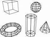 Openclipart Wireframe Primitives Mesh 3d sketch template