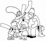Coloring Pages Simpsons Simpson Family Boys Printable Dysfunctional Sheets Fight Popular Drawings Colour Ecoloring sketch template