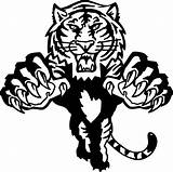 Tiger Coloring Logo Tigers Paw Clipart Pages Football Clip Logos Mascot Drawing Body Clemson Auburn Paws Lsu Head Richmond Tattoo sketch template