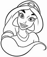 Princess Jasmine Coloring Pages Aladdin Disney Printable Kids Drawing Colouring Princesses Princes Easy Head Sheets Clipart Book Print Draw Drawings sketch template