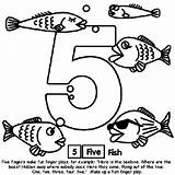 Number Coloring Pages Crayola Five Color Print Numbers Fish Kids Printable Finger Sheets Make Choose Board sketch template