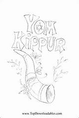 Yom Kippur Coloring Pages Shofar Getcolorings Print Printable sketch template