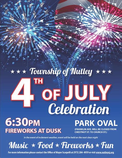 township  nutley  jersey   july celebration  fireworks