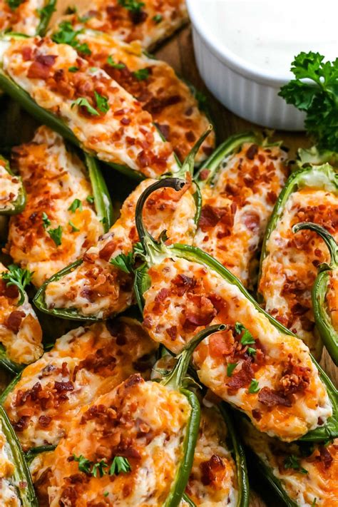 baked jalapeno poppers  cream cheese food folks  fun