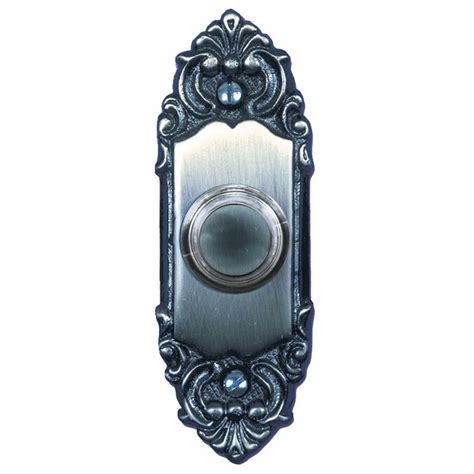 utilitech wired pewter doorbell button   doorbell buttons department  lowescom