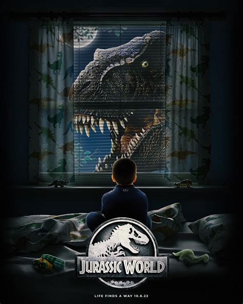 jurassic world    dinosaur   backyard  poster