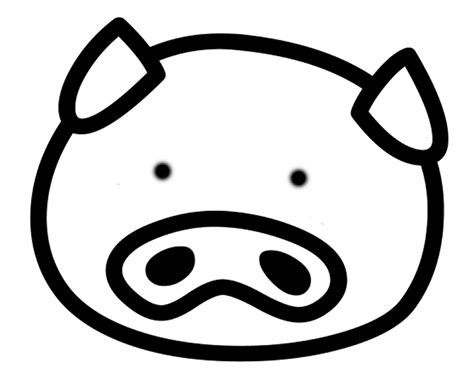 pig face coloring page coloring home