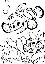 Nemo Coloring Finding Pages Fish Marlin Kids Color Dory Clown Clipart Outline Fun Print Unisex Characters Cliparts Clip Father Printable sketch template