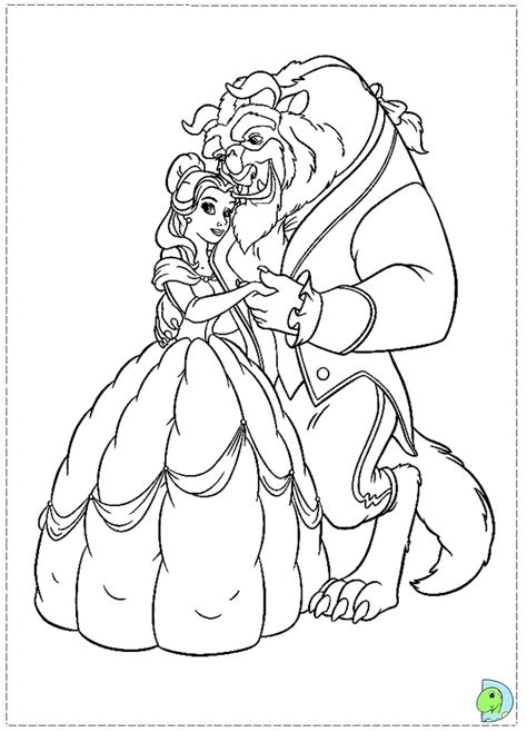 coloring page  beauty   beast woven  words beauty