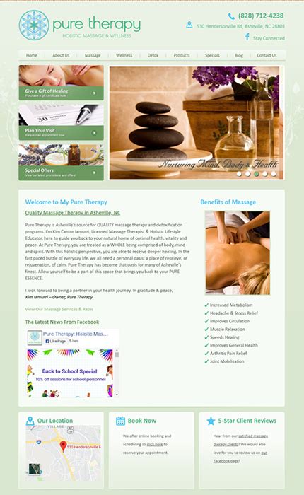 massage therapy website design massage therapy website