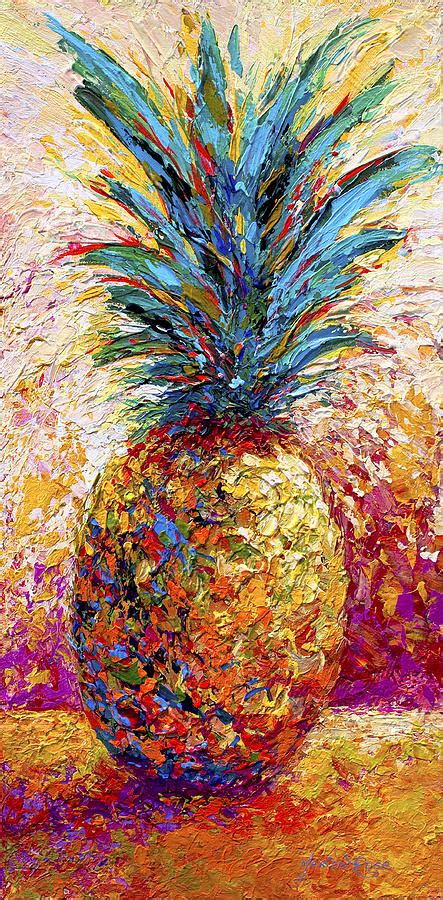 Pineapple Expression Painting By Marion Rose