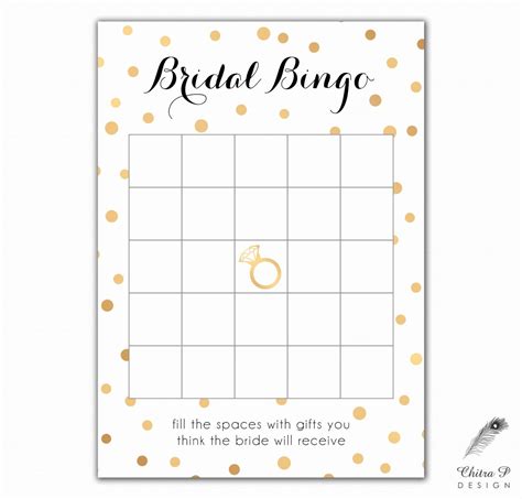 printable bridal bingo template