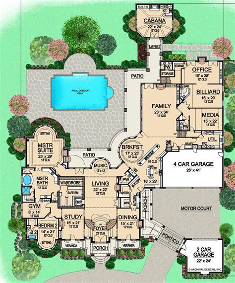mega mansion house plans    luxury living house plans