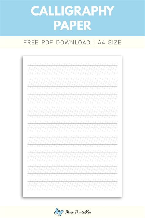 printable calligraphy paper  paper template    https