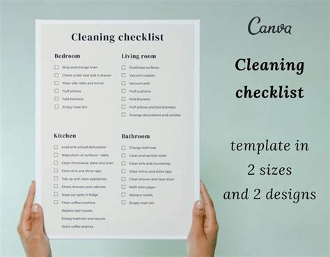 holding   cleaning checklist   hands
