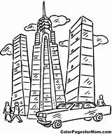 Coloring Pages Building Buildings Skyscraper Apartment City Sheets Getcolorings Getdrawings Color Printable sketch template