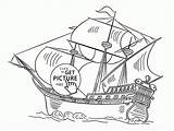 Drawing Galleon Coloring Ship Wuppsy Spanish Pages Kids Transportation Printables Getdrawings sketch template