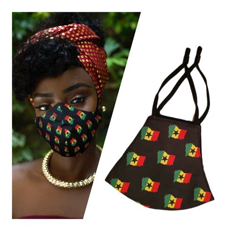 trinidad flag caribbean face mask washable reusable face etsy