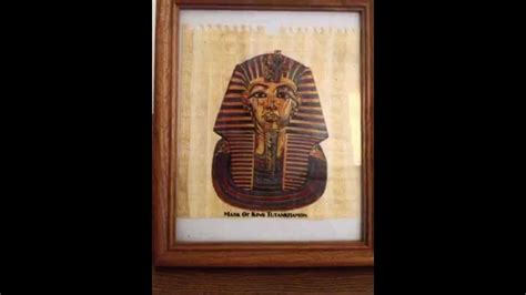 V Rare Egyptian King Tut Handmade Art Painting On Ancient