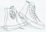 Converse Sketch Coloring Contour Chaussure Croquis Observational Skizze Nápady Imgarcade Webstockreview sketch template