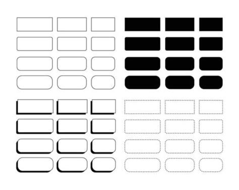 rounded rectangle vector art icons  graphics