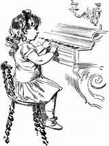 Clipart Piano Girl Playing Play Drawing Keyboard Clip Woman Illustration Cliparts Etc Library Large Usf Edu Medium Tiff Resolution sketch template