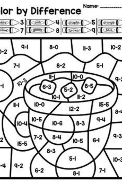 subtraction coloring pages subtraction practice addition