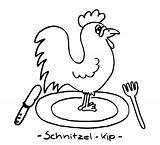 Kip Schnitzel Kuikens sketch template