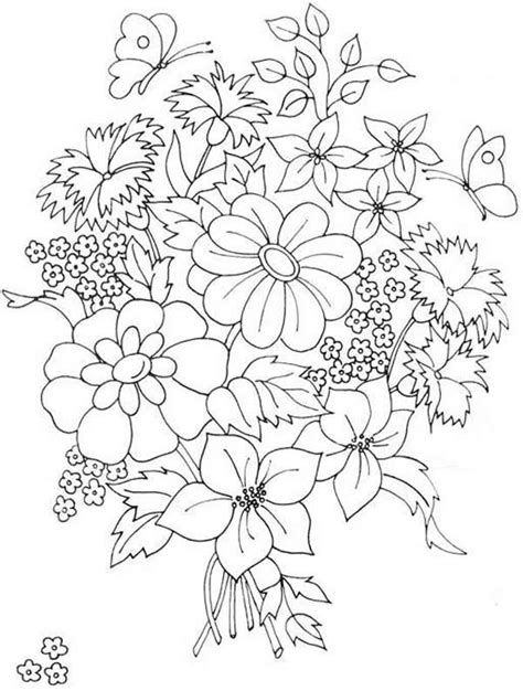 beautiful flower bouquet coloring page color luna