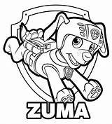 Zuma Paw Patrol Coloring Pages Printable Getcolorings Color Colo sketch template