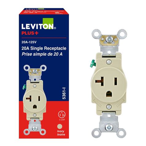 leviton  amp single receptacle  ivory  home depot canada