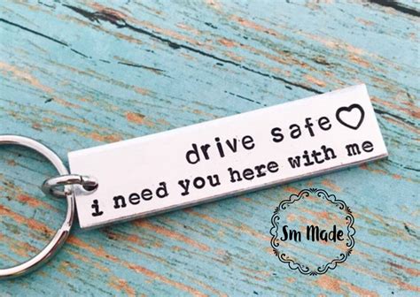 drive safe        heart keychain etsy