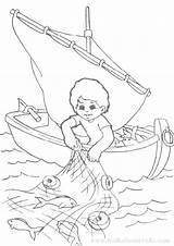 Coloring Pages Fisherman Getdrawings sketch template