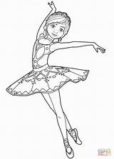 Tutu Ballerina Coloring Pages Princess Getdrawings Drawing sketch template