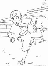 Avatar Coloring Airbender Last Pages Aang Kids Printable Cartoon Book Print Zuko sketch template