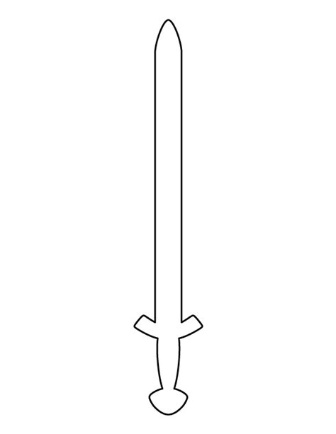 printable viking sword template