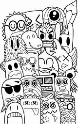 Doodle Doodles Friends Monster Cute Kawaii Coloring Drawing Drawings Dessin Dibujos Coloriage Designs Ii Pages Deviantart Imprimer Random Colouring Lapiz sketch template