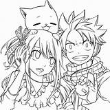 Natsu Lucy Happy Fairy Tail Coloring Anime Pages Lineart Deviantart Colouring Characters Drawing Metamine10 Ft Sailor Moon Boy Animetopwallpaper sketch template
