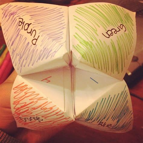 Making Fortune Tellers Best Things About High School