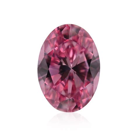 0 16 Carat Fancy Vivid Purplish Pink Diamond 3pp Oval Shape Vs2