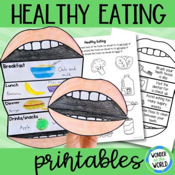healthy eating printables     world tpt