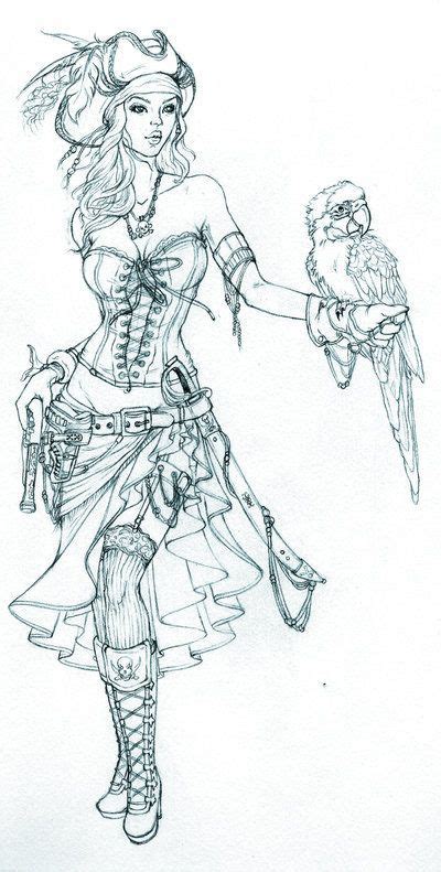 pirate girl sketch by giselleukardi on deviantart love