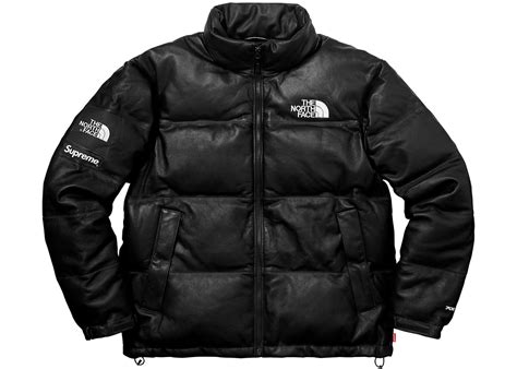 black supreme  north face leather nuptse jacket stockx news